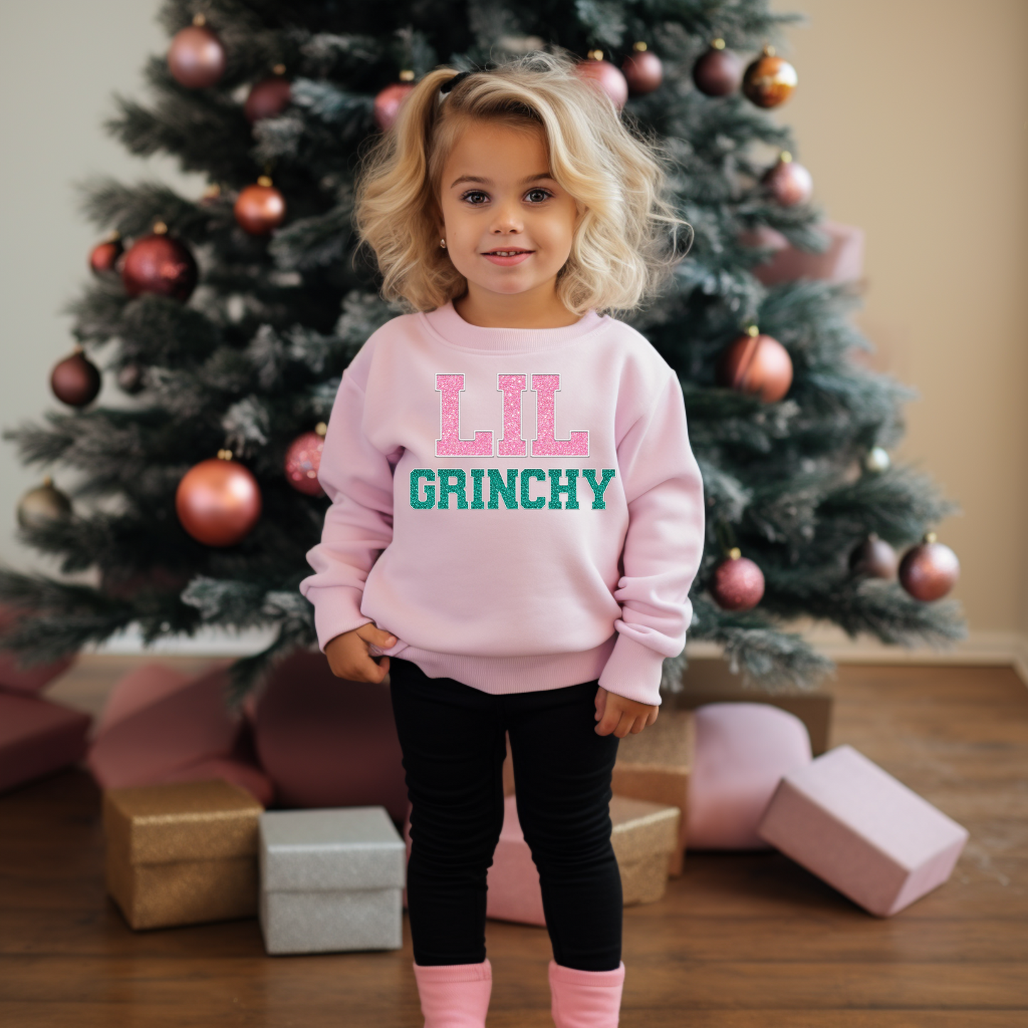 Lil Grinchy Toddler- Long sleeve tee