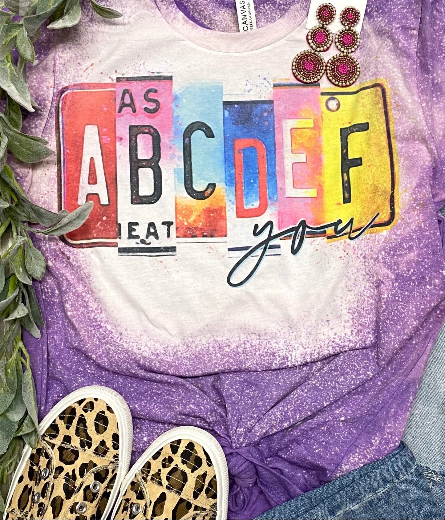 ABCDE F-YOU Bleached Tee