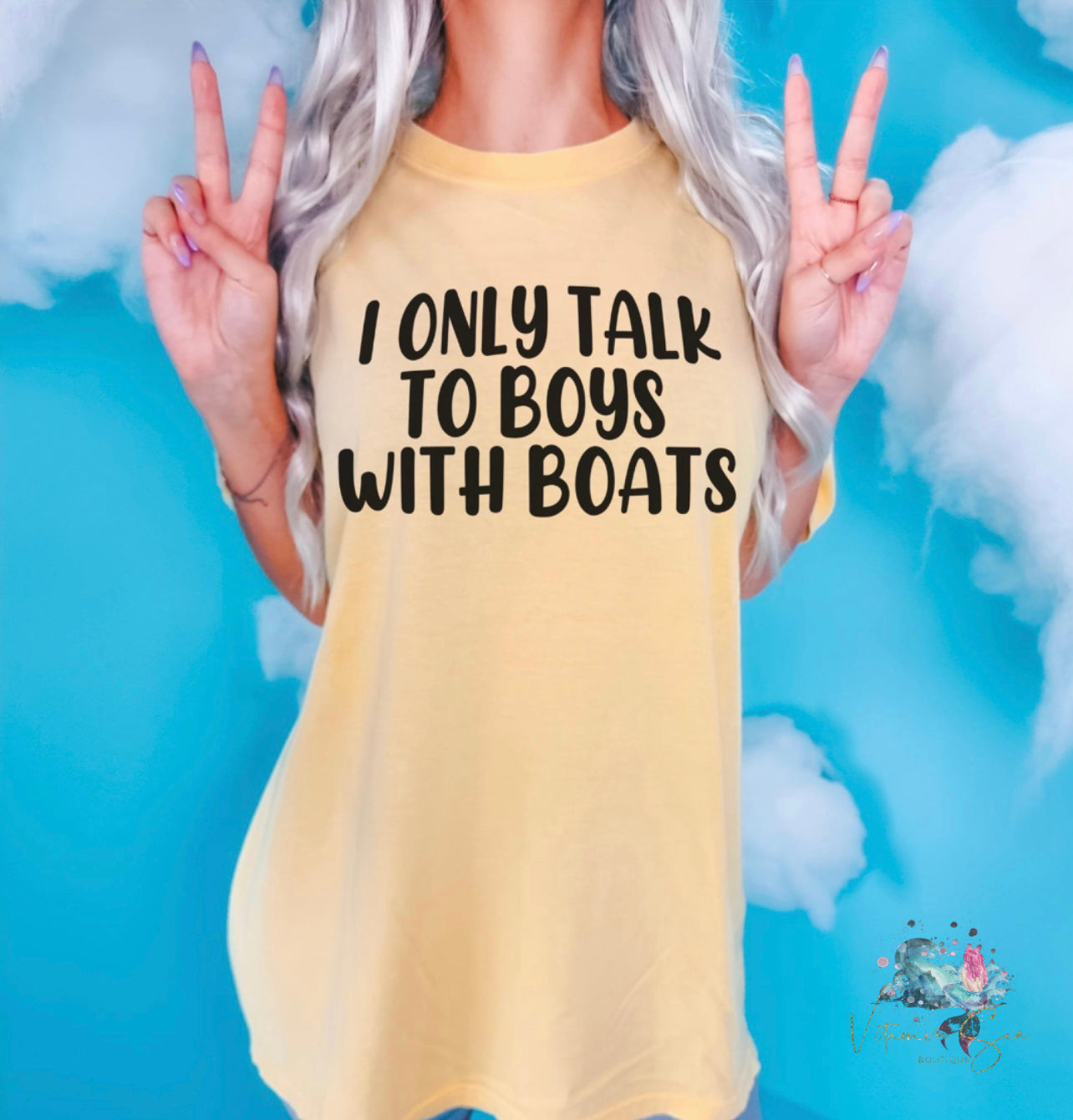 I Only Talk to Boys With Boats T-Shirt Dress