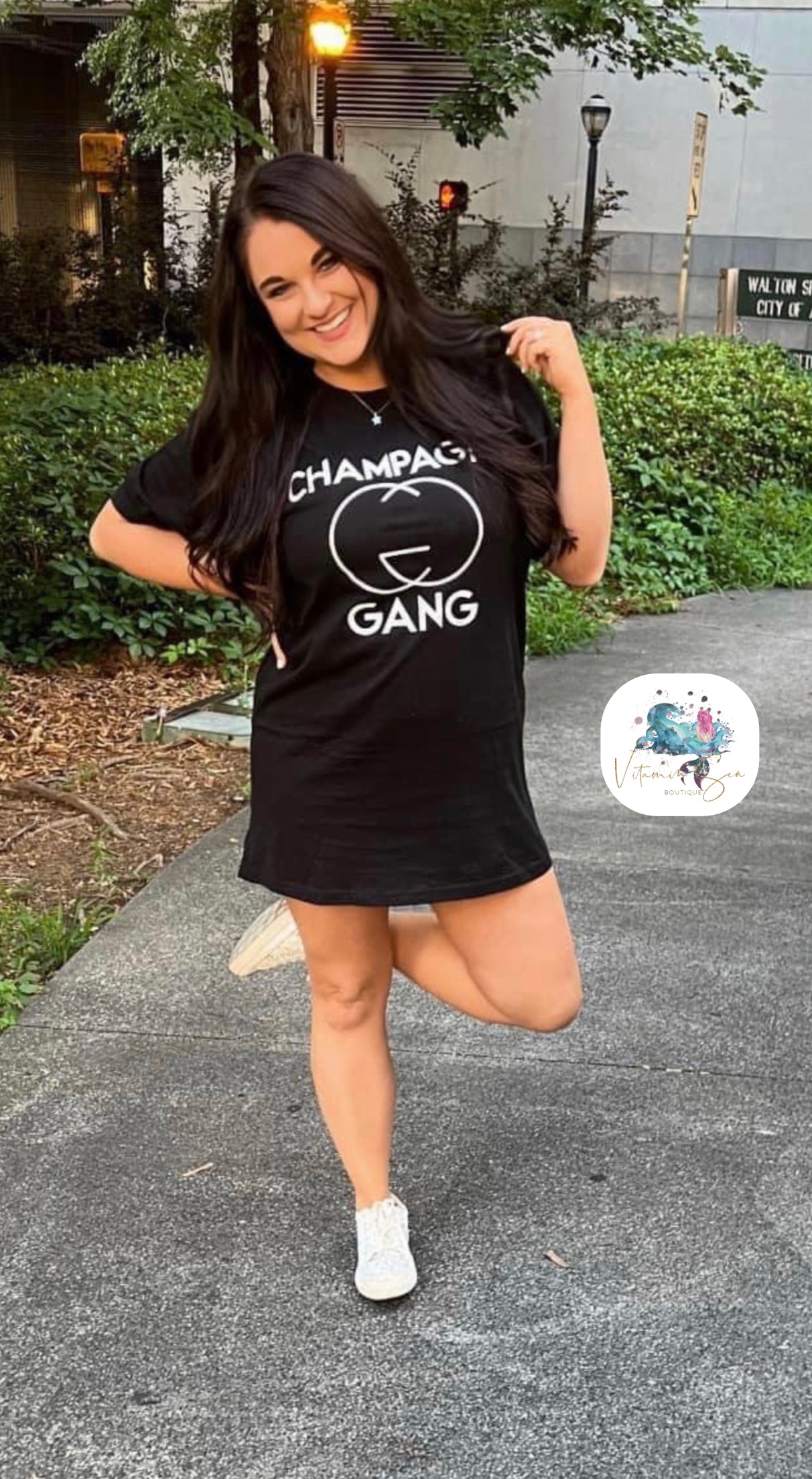 Champagne Gang T-Shirt Dress