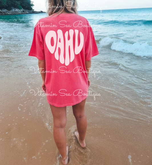 Oahu Heart Pink / Light Pink Tee