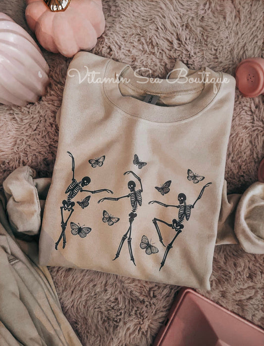 Dancing Skelly w/ Butterflies Sweatshirt