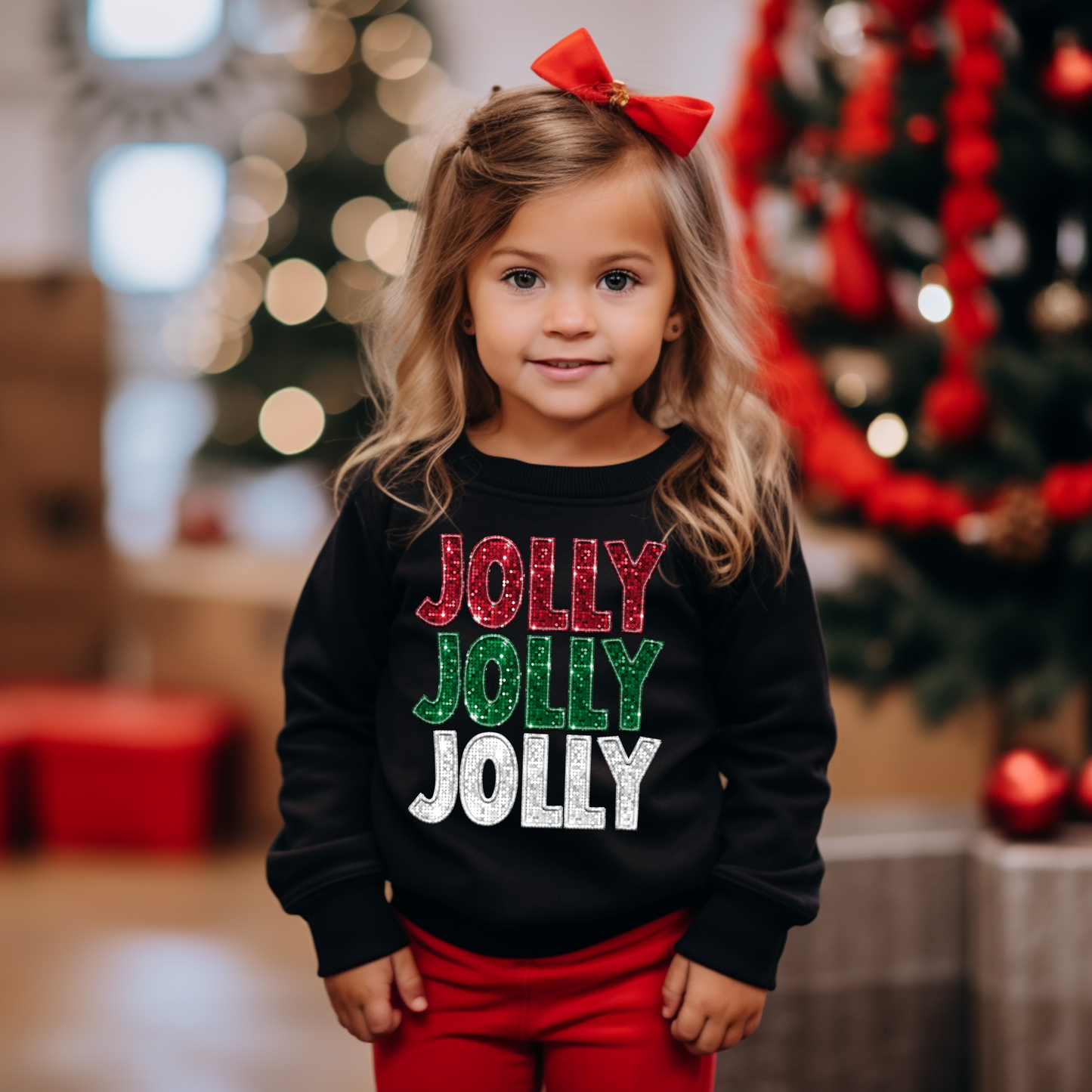 Faux Glitter Jolly Toddler - Sweatshirt