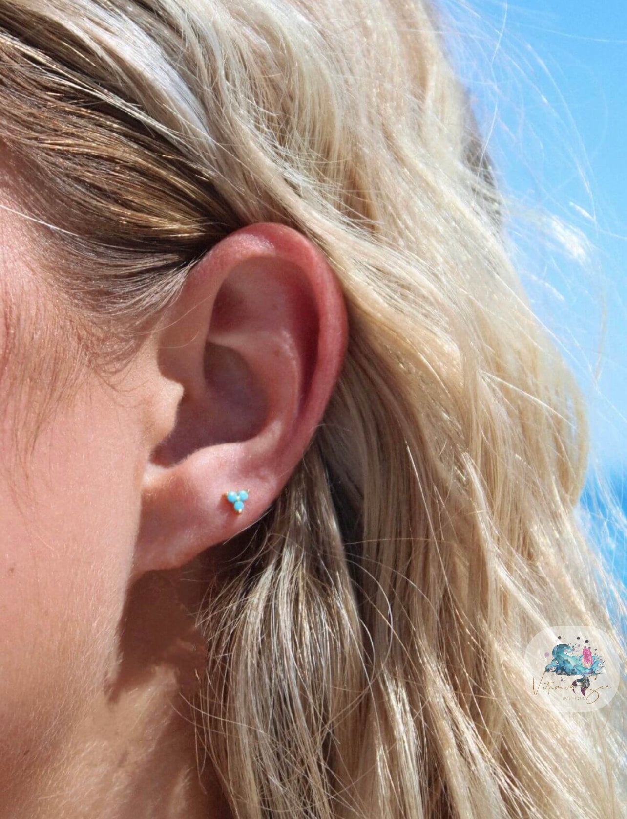 Blue Hawaii Studs