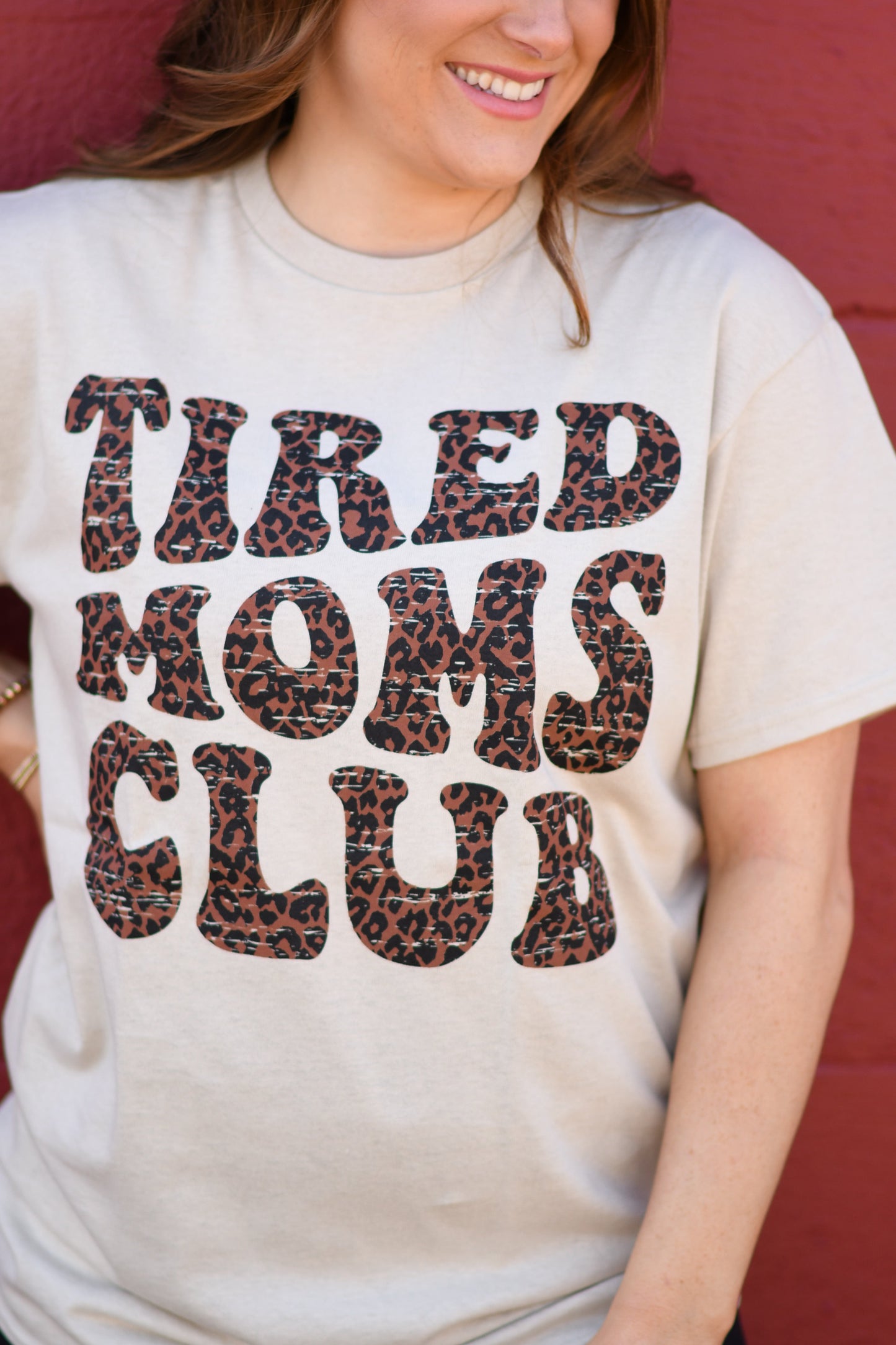 Tired Moms Club Leopard Tee